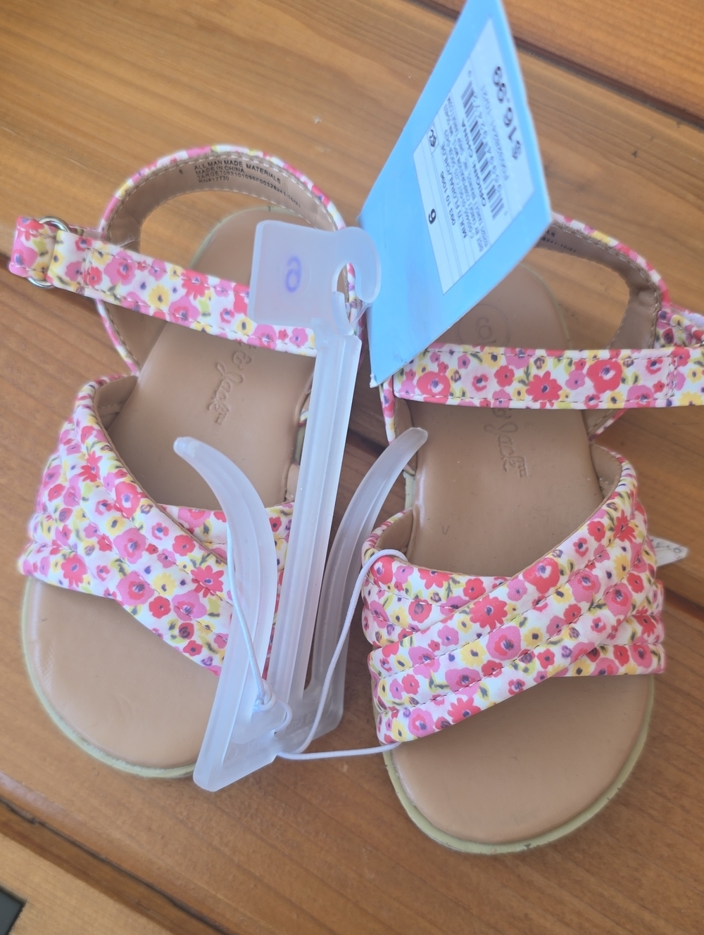 Cat & Jack Pink Floral Strappy Sandals for Kids